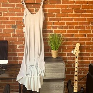 Express Drews High Low Double Shoulder Strap Size Zip Silver Size 6